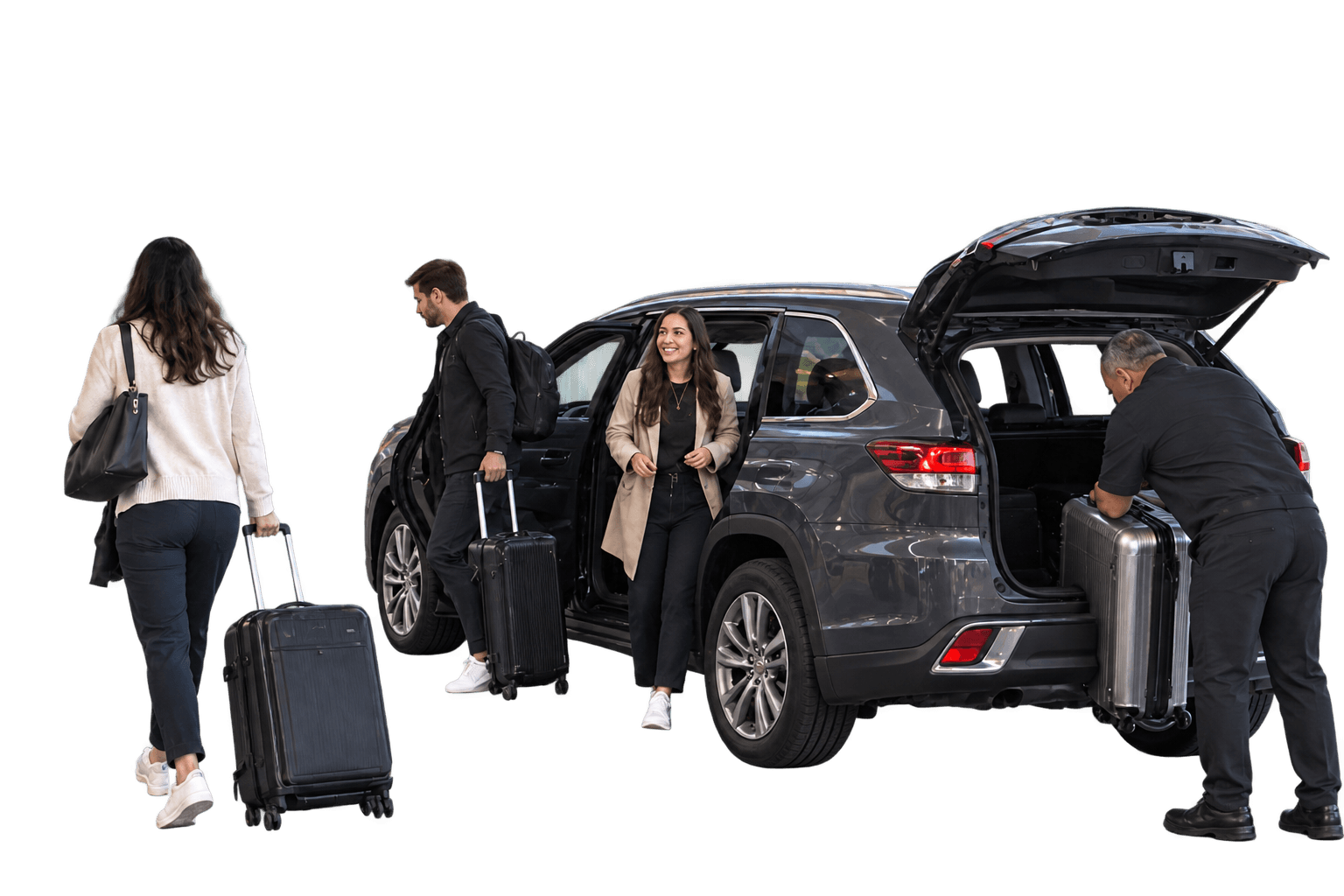 Travellers arriving with a private Harrison vehicle